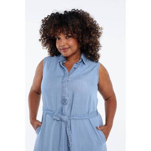 Paprika - Spijkerjurk - Medium Blue Denim - Zonder Mouwen - Knoopsluiting