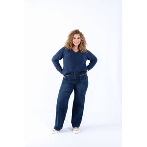 Paprika high waist wide leg jeans dark blue denim