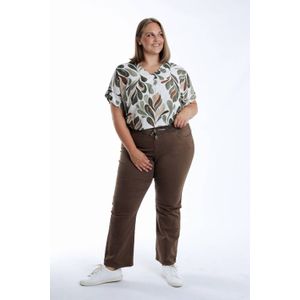 Paprika - Straight Regular Waist Broek - Kaki