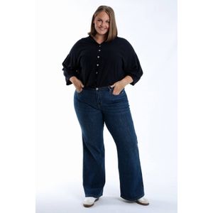 Paprika - High Waist Flared Jeans - Donkerblauw - Denim