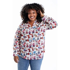 Paprika - Blouse - Multi - Regular Fit - Katoen - Knoopsluiting