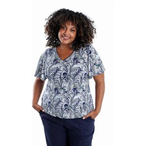 Paprika - Top - Donkerblauw - Korte Mouwen - V-hals