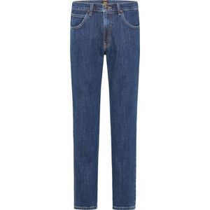 Lee Brooklyn Straight Dark Stonewash Heren Jeans - Spijkerbroek voor Mannen - Zwart