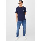 T-shirt Heren L Lee Ronde hals Korte mouw Navy 100 Katoen