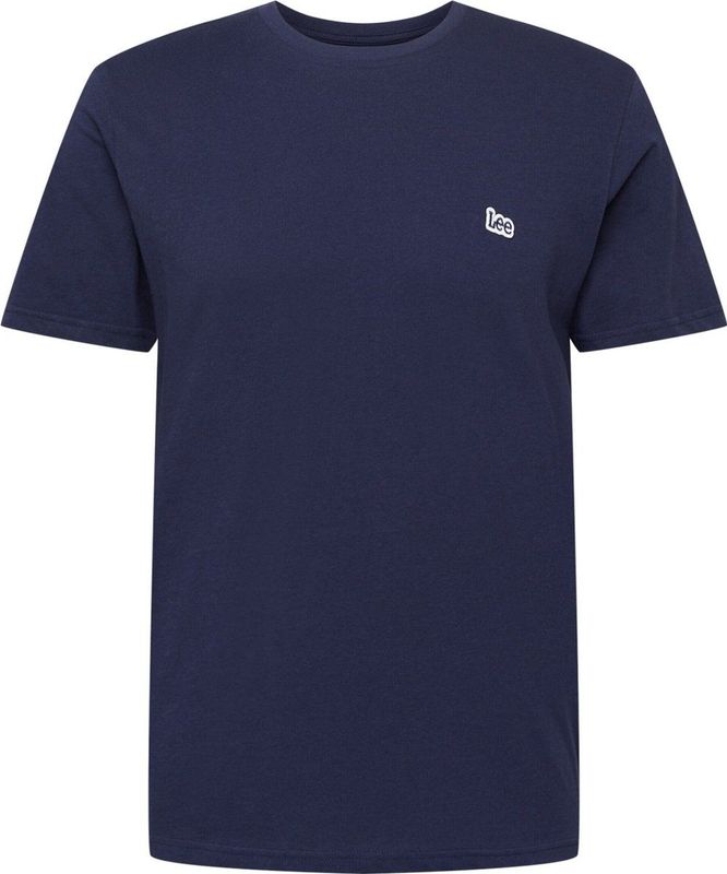 T-shirt Heren L Lee Ronde hals Korte mouw Navy 100 Katoen
