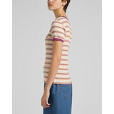 Lee - Stripe Tee shirt - Curry - Gemengde Kleuren - Korte Mouw