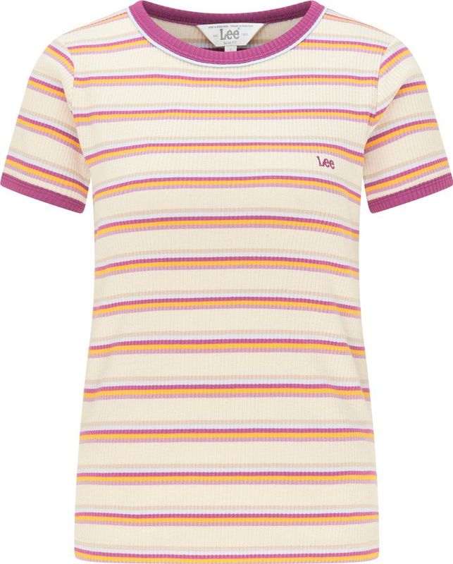 Lee - Stripe Tee shirt - Curry - Gemengde Kleuren - Korte Mouw