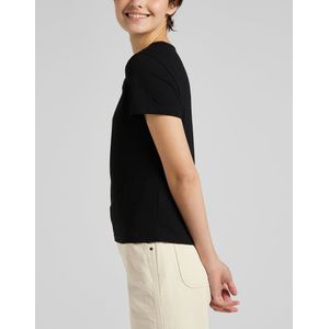 LEE Slim Cropped Black Dames T-shirt