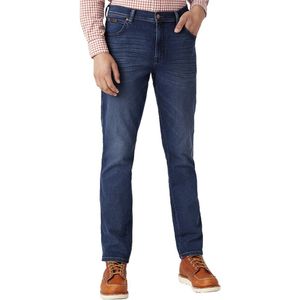Wrangler Heren Jeans Broeken TEXAS SLIM slim Fit Blauw Volwassenen