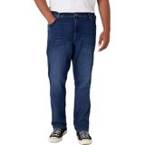 Wrangler Heren Jeans Broeken TEXAS SLIM slim Fit Blauw Volwassenen