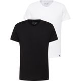 Lee Twin T-shirt Met Korte Mouwen En V-hals 2 Eenheden Zwart L Man