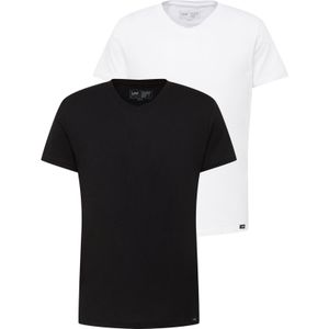 Lee Twin T-shirt Met Korte Mouwen En V-hals 2 Eenheden Zwart L Man