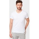 Lee - Twin T-shirt - Zwart en Wit - Korte Mouwen - V-hals - 2 Eenheden