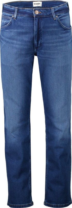 Wrangler - Greensboro - Jeans - Blauw - 71% BCI-Katoen, 20% Katoen na Consumptie, 7% Gerecycled Polyester, 2% Elastaan
