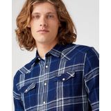 Wrangler - Western Shirt - Donkerblauw - Regular Fit