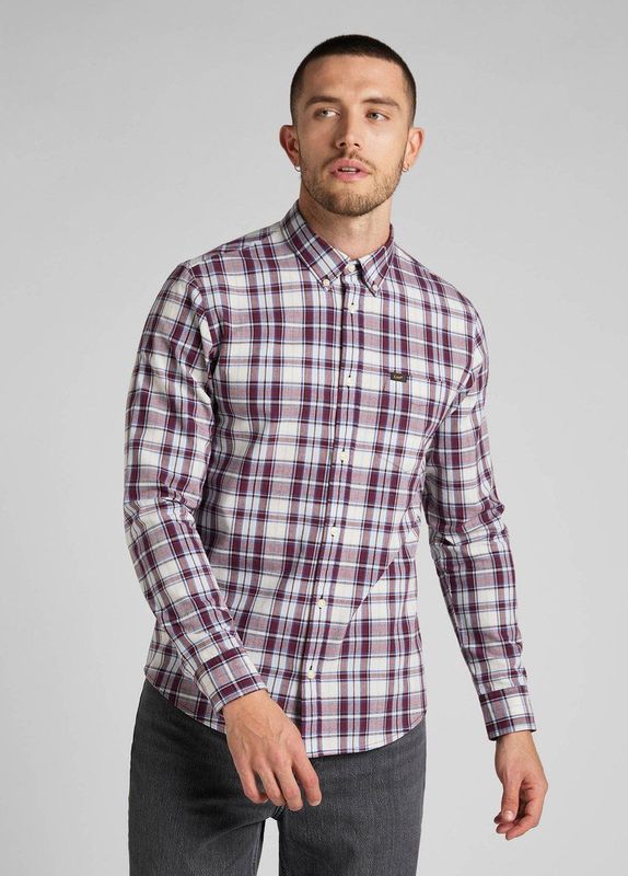 Lee - Button Down - Overhemd - Beet - Velvet