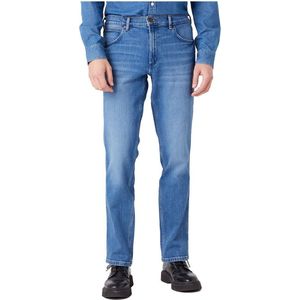 Wrangler Heren Jeans Broeken GREENSBORO regular/straight Fit Blauw Volwassenen