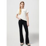 Flare-Jeans - Versleten Zwart - Medium-Stretch Denim - Hoge Taille