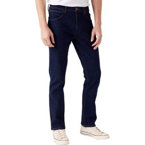 Wrangler Heren Jeans Broeken GREENSBORO regular/straight Fit Blauw Volwassenen