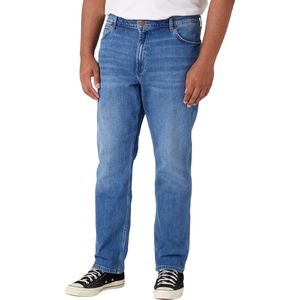 Wrangler Heren Jeans Broeken GREENSBORO regular/straight Fit Blauw Volwassenen
