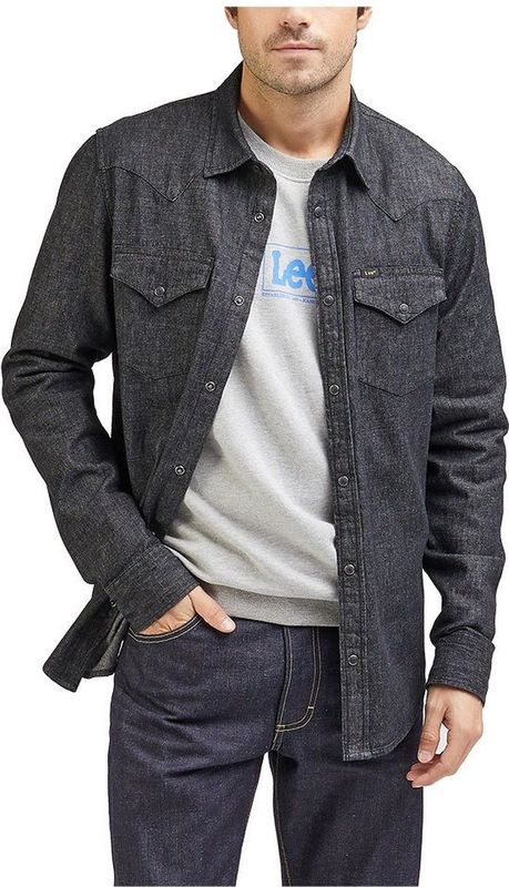 Lee - Western Shirt - Zwart - Katoen - Reguliere Pasvorm