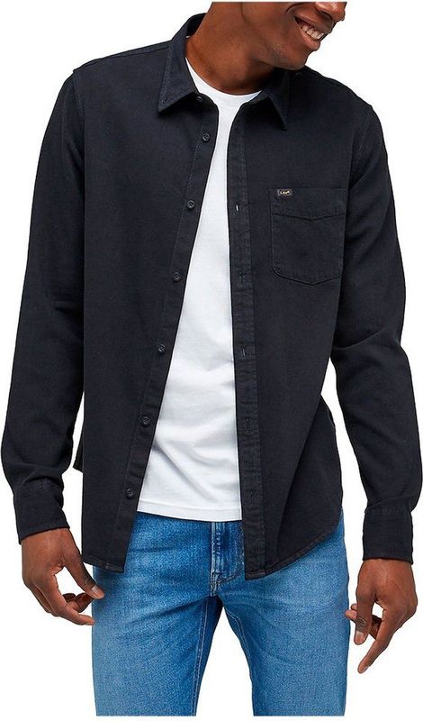 Lee - Button Down - Overhemd - Zwart - Lange Mouwen