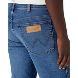 Wrangler - Texas Slim - Spijkerbroek - Blauw - Medium Stretch Denim
