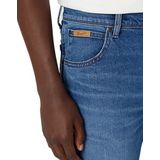 Wrangler - Texas Slim - Spijkerbroek - Blauw - Medium Stretch Denim