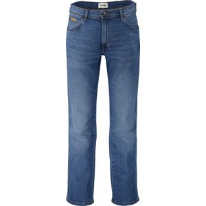 Wrangler - Texas Slim - Spijkerbroek - Blauw - Medium Stretch Denim