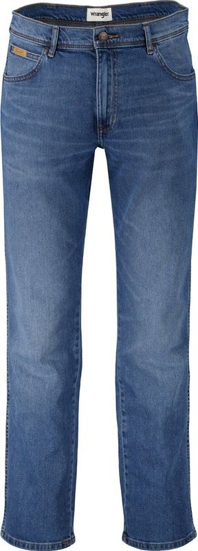 Wrangler - Texas Slim - Spijkerbroek - Blauw - Medium Stretch Denim