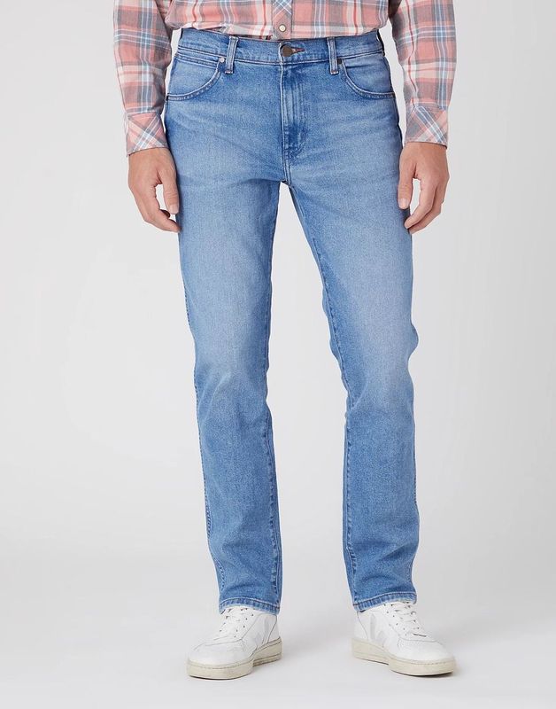 Wrangler Larston Slim Tapered Fit Spijkerbroek Blauw Man