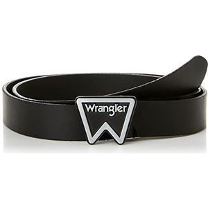 Wrangler dames logo riem zwart 80 zwart, zwart.