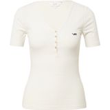 LEE - T-shirt - Ecru - Polyester - Korte Mouwen - V-hals