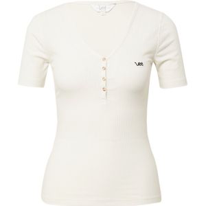 LEE - T-shirt - Ecru - Polyester - Korte Mouwen - V-hals