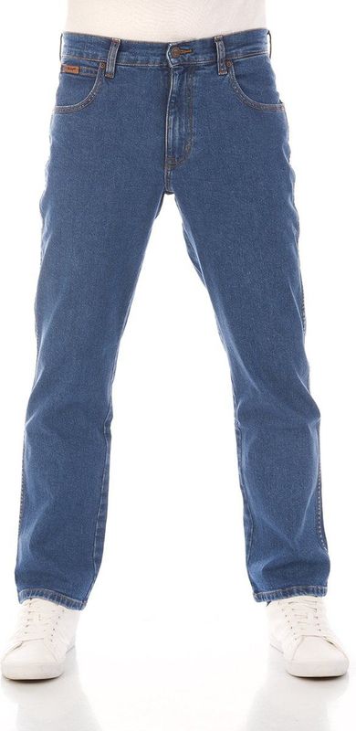Wrangler - Texas Stretch - Jeans - Blauw/Grijs/Zwart - Katoen/Elastaan