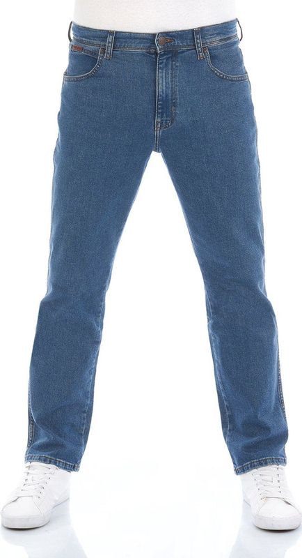 Wrangler Heren Jeans Blauw 1 Paar Denim Jeansbroek