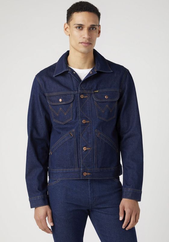 Wrangler - Denim Jack - Donkerblauw - 100% Katoen