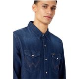 Wrangler - 27mw Overhemd - Donkerblauw - 100% Katoen