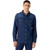Wrangler - 27mw Overhemd - Donkerblauw - 100% Katoen