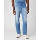 Wrangler - Jeans - Blauw - Katoen