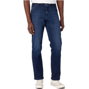 Wrangler Heren Jeans Broeken TEXAS regular/straight Fit Blauw Volwassenen