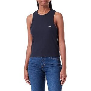 Lee Dames Ribbed Tank T-Shirt, zwart, XS