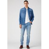 Wrangler - 27mw Overhemd - Blauw - 100% Katoen