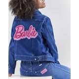Wrangler - Barbie Denim Jasje - Denim - Blauw - Katoen - Dames