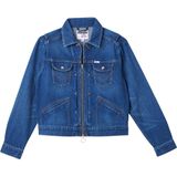Wrangler - Barbie Denim Jasje - Denim - Blauw - Katoen - Dames