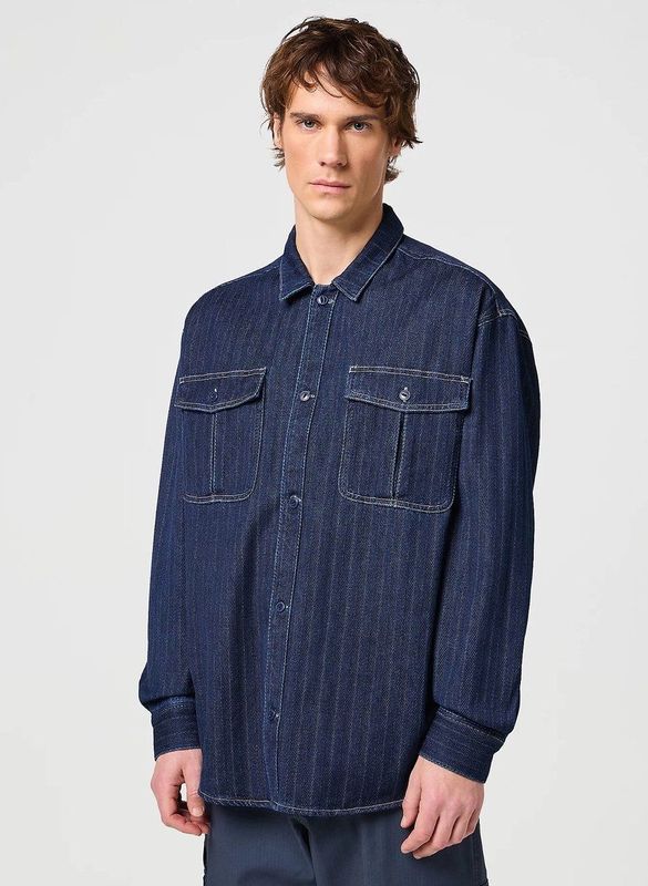 Wrangler - Casey Jones Utility Overhemd - Denim - Katoen