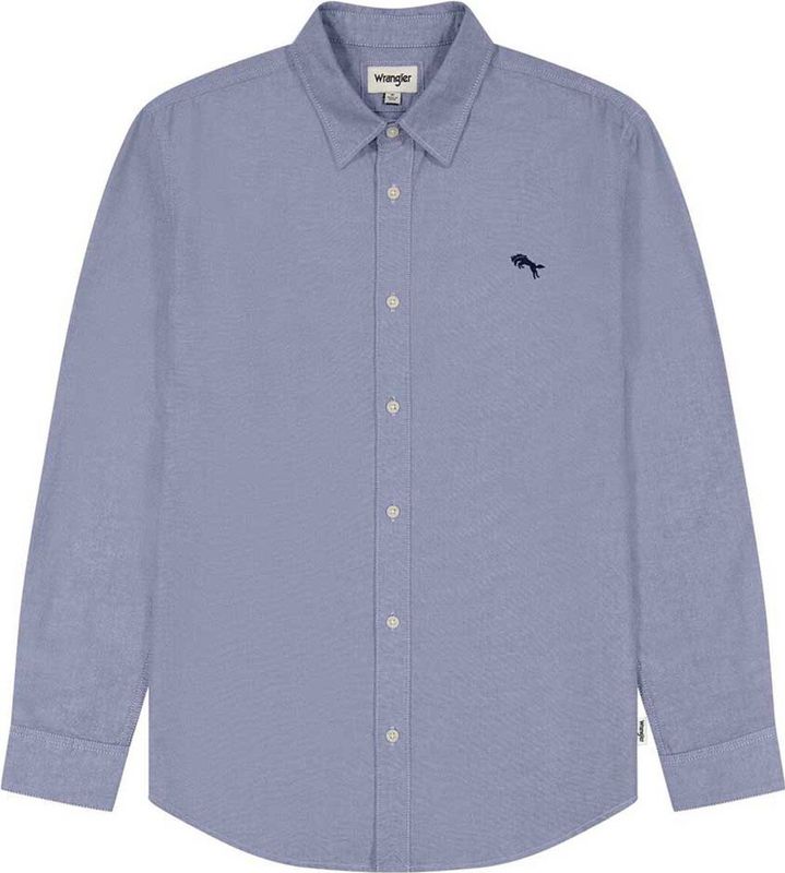 Wrangler - 112350481 - Overhemd - Lichtblauw - Met Lange Mouwen
