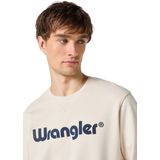 Wrangler - Logo Sweatshirt - Crème - Katoen