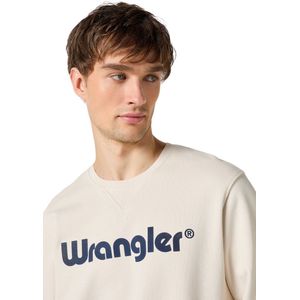 Wrangler - Logo Sweatshirt - Crème - Katoen