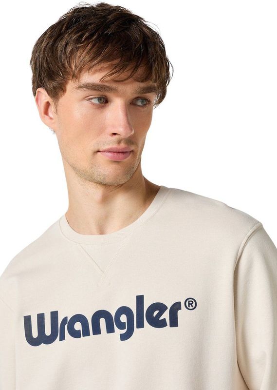 Wrangler - Logo Sweatshirt - Crème - Katoen